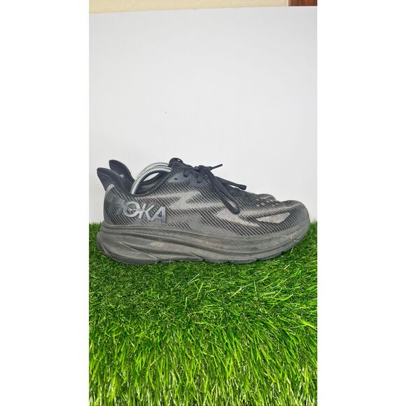 HOKA One One Clifton 9 Running Shoes Black Men’s Size 9.5D Athletic Sneake - Picture 3 of 9